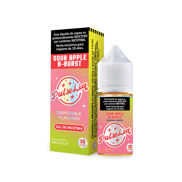 pulseliq sour apple b burst salt 30ml